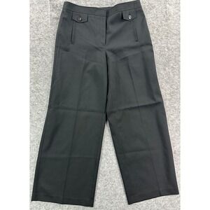 Ann Taylor Black High Rise Wide Leg Trouser Pants sz 12 (15647) NEW